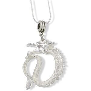 Serpent Dragon Charm Snake Chain Necklace